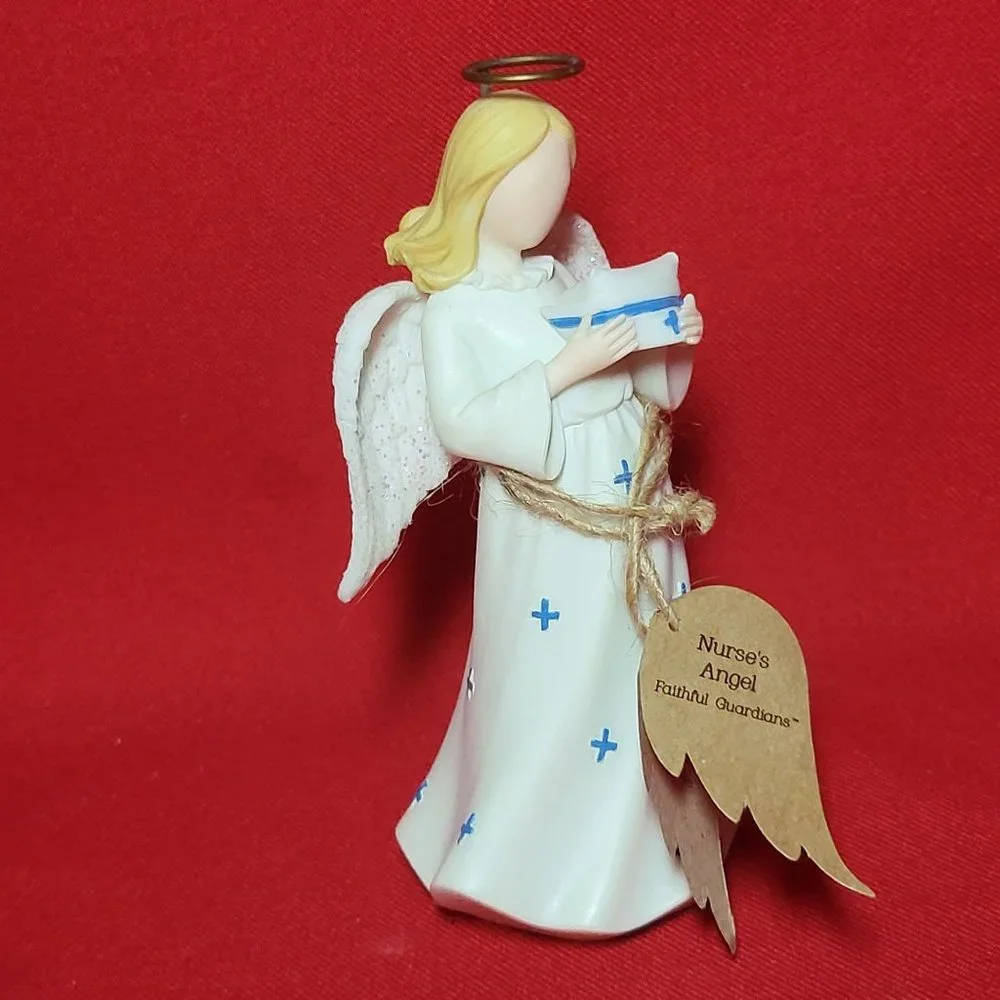 Nurse Angel Holding Nurse Cap Faithful Guardians Figurine Decor FG9-9188